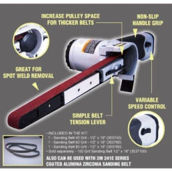 Astro Pneumatic 1/2" X 18" Air Belt Sander - 3037 10 Astro Pneumatic 1/2" X 18" Air Belt Sander - 3037 -Car Care Tool Store 1700390 4