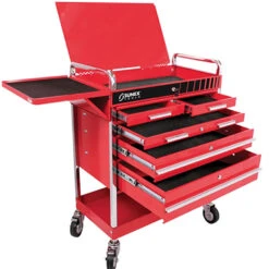 Sunex Tools Professional 5 Drawer Service Cart - Red