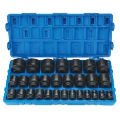 Grey Pneumatic 29 Piece 3/4" Drive 6 Point SAE Master Impact Socket Set - 8029