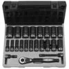Grey Pneumatic 22 Piece 1/2" Drive 6 Point SAE Deep Duo Impact Socket Set - 82622D