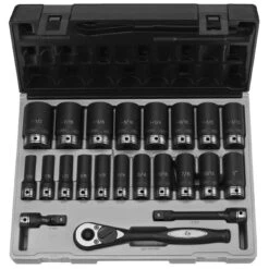 Grey Pneumatic 22 Piece 1/2" Drive 6 Point SAE Deep Duo Impact Socket Set - 82622D