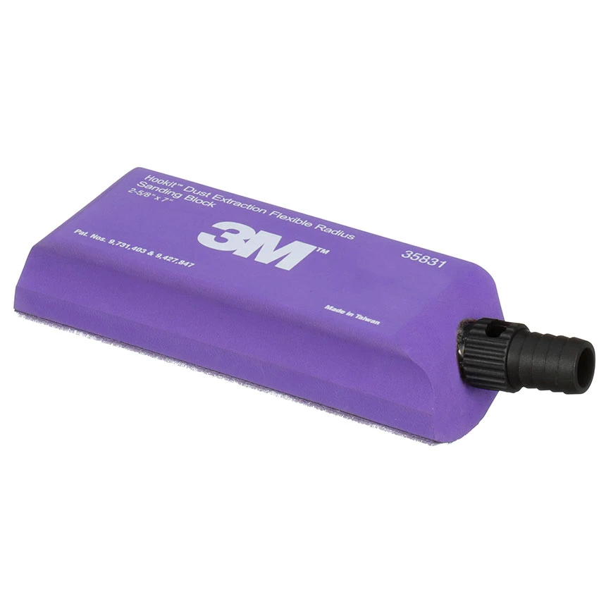 3M™ 7" Hookit™ Dust Extraction Flexible Radius Sanding Block 1 3M™ 7" Hookit™ Dust Extraction Flexible Radius Sanding Block