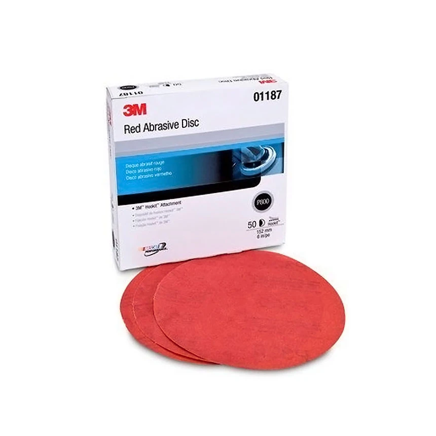 3M Red Abrasive 6" Hookit Discs 1 3M Red Abrasive 6" Hookit Discs
