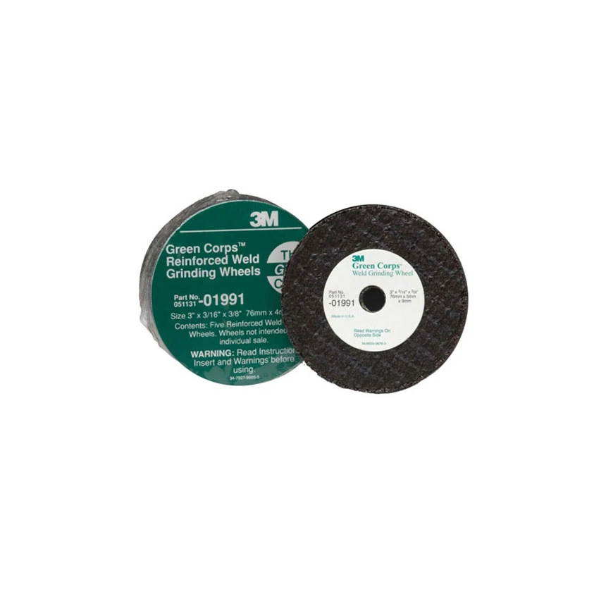 3M Green Corps Reinforced Weld Grinding Wheel - 01991 1 3M Green Corps Reinforced Weld Grinding Wheel - 01991