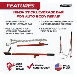 Champ Ninja Stick - 6244 -Car Care Tool Store 6244 Champ Ninja Stick Leverage Bar