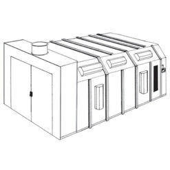 RTT Reverse Flow Paint Booth, Non-Pressurized, SB