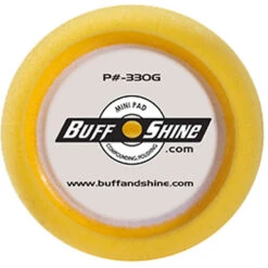 Buff & Shine 3" Yellow Foam Grip Buffing Pad 2-Pak - 330G