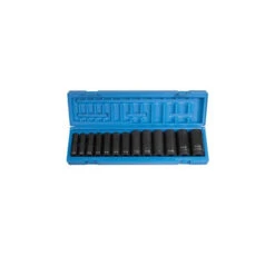 Grey Pneumatic 13 Pc 1/2" Drive Deep Length SAE Socket Set - 1312D