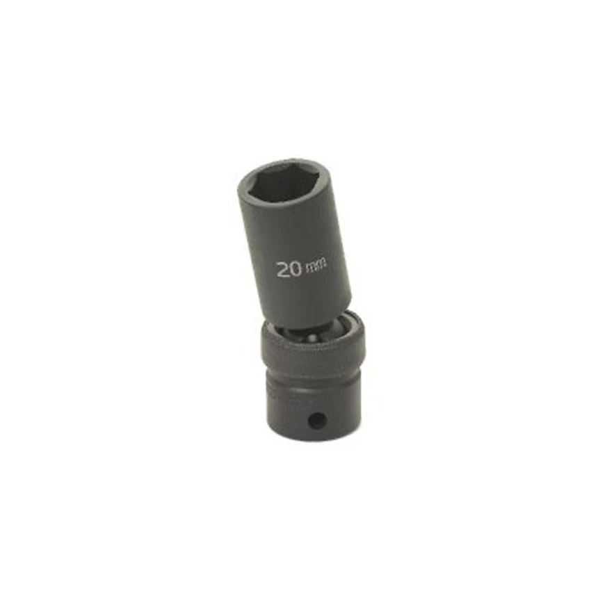 Grey Pneumatic 1/2" Drive, Metric Deep Universal Socket 1 Grey Pneumatic 1/2" Drive, Metric Deep Universal Socket