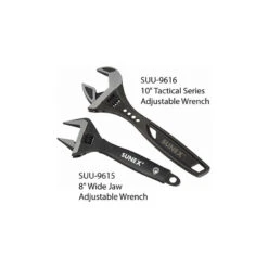 Sunex Tools 2 Pc. Adjustable Wrench Set (10 Tactical & 8 Wide Jaw) - 9617