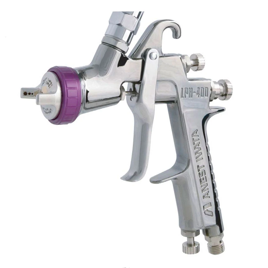 Anest Iwata Super Basecoat HVLP Spray Gun With Cup - LPH400-LVB 1 Anest Iwata Super Basecoat HVLP Spray Gun With Cup - LPH400-LVB
